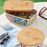 Floral Fields Container With Lid, Set Of 2